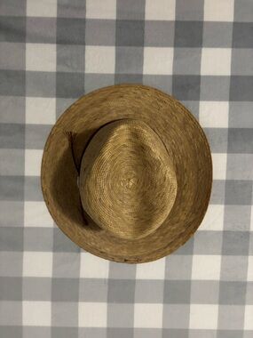 Straw Fedora Hat - Natural Tan